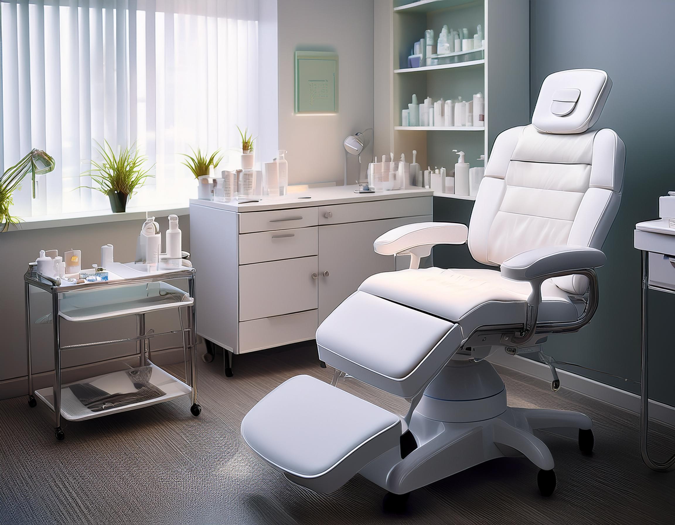 Ein stilvolles Wartezimmer, das Ruhe und Komfort ausstrahlt.