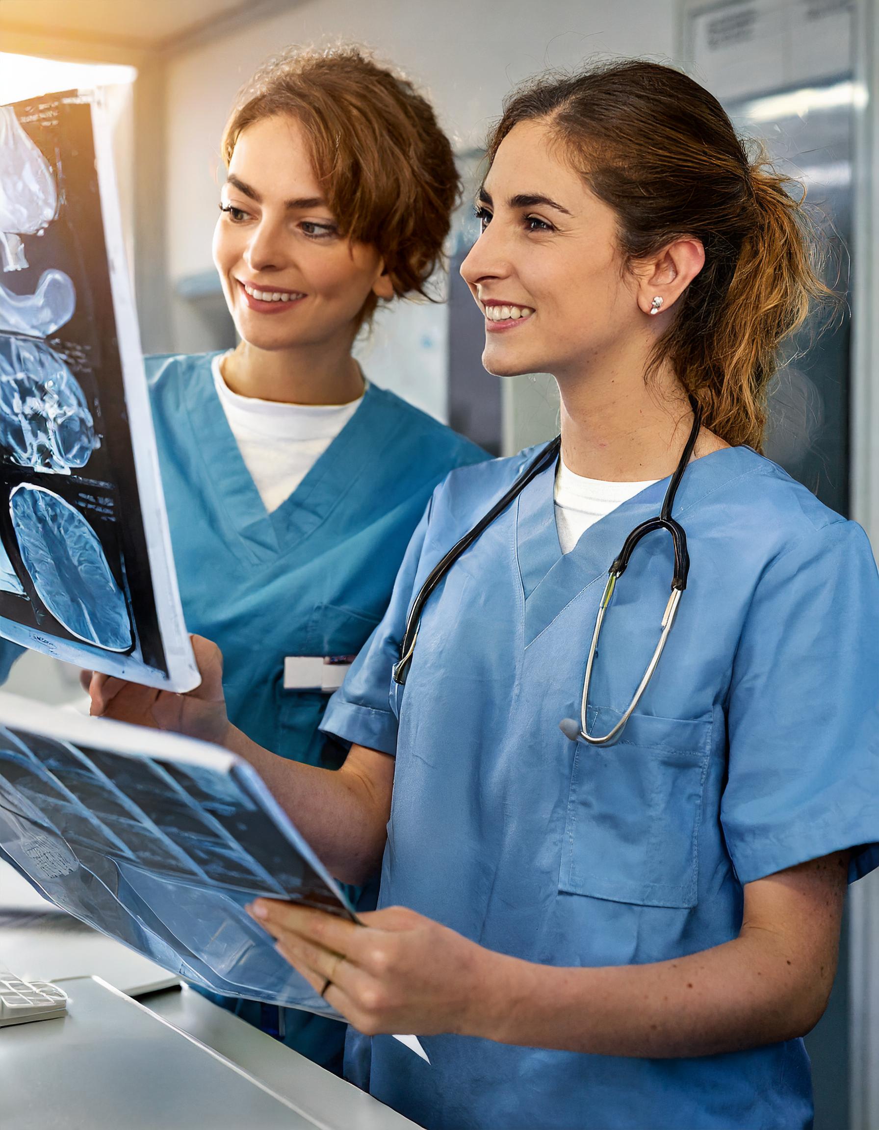 Ein Team von Ärzten bei einer strategischen Besprechung, das die Zusammenarbeit und den Austausch von Wissen zeigt.